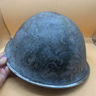Original WW2 British / Canadian Army Mk3 High Rivet Turtle Army Combat Helmet - The Militaria Shop