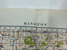 Original WW2 British Army OS Map of England - War Office - Kington - The Militaria Shop