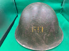Original WW2 British Army / Canadian Army Mk3 Turtle Combat Helmet - The Militaria Shop