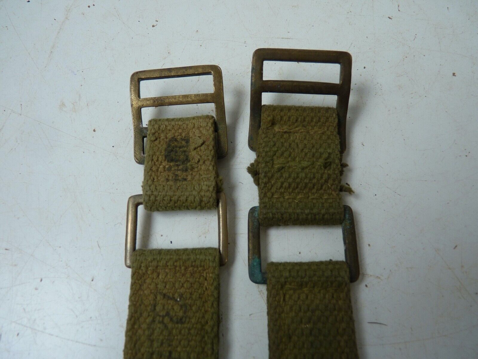 Original WW2 British Army 37 Pattern Webbing Brace Adaptor Pair - The Militaria Shop