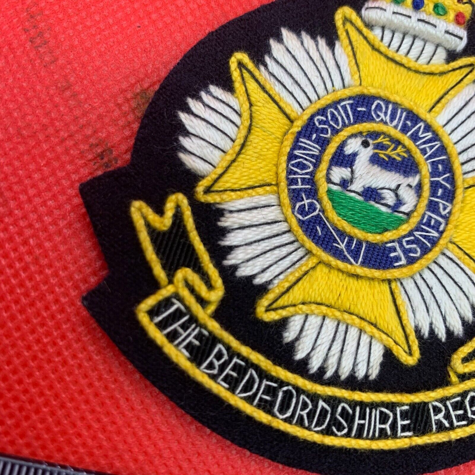 British Army The Bedfordshire Regiment Embroidered Blazer Badge - The Militaria Shop