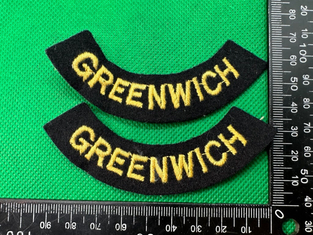 Original WW2 British Home Front Civil Defence Greenwich Shoulder Titles - The Militaria Shop