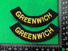Original WW2 British Home Front Civil Defence Greenwich Shoulder Titles - The Militaria Shop