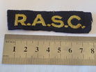 WW2 British Army RASC Royal Army Service Corps Paste-Back Shoulder Title. - The Militaria Shop