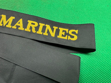Genuine British Royal Navy H.M Submarine Cap Tally - Full Length - Mint Unissued - The Militaria Shop