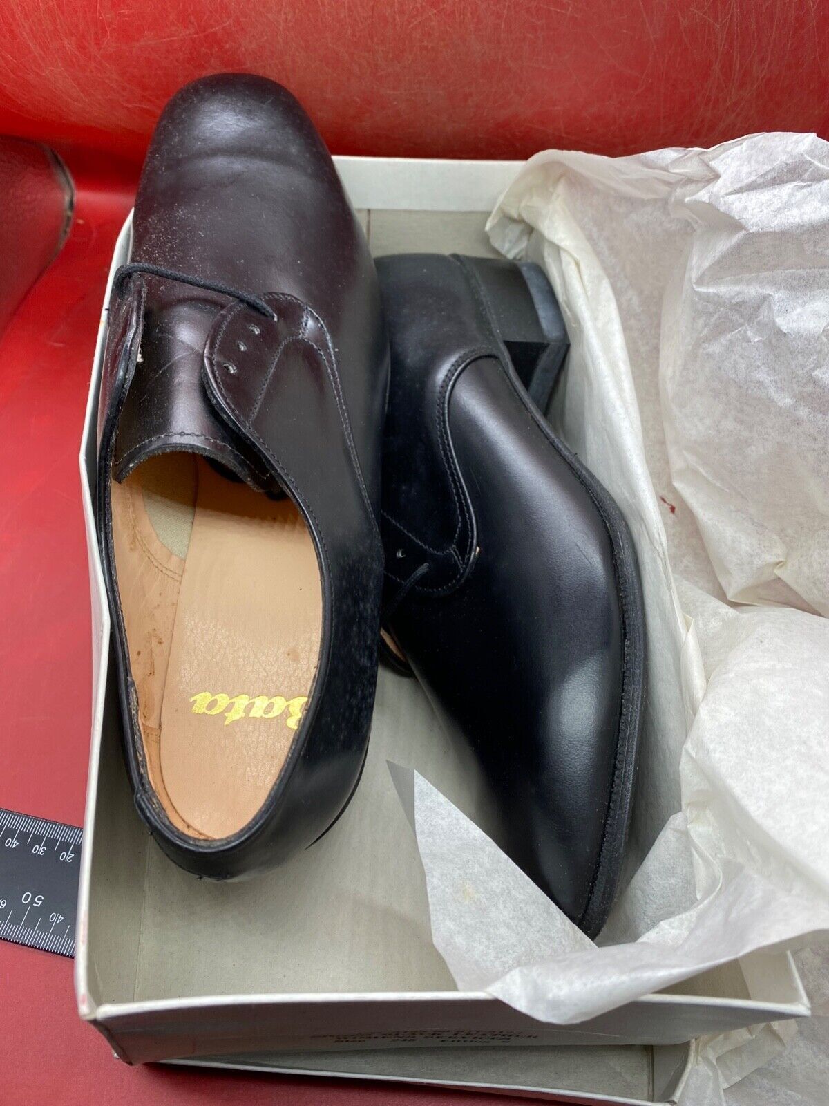 British Royal Navy Women's Black Leather Shoes. Brand new unissued. Size 24 - The Militaria Shop