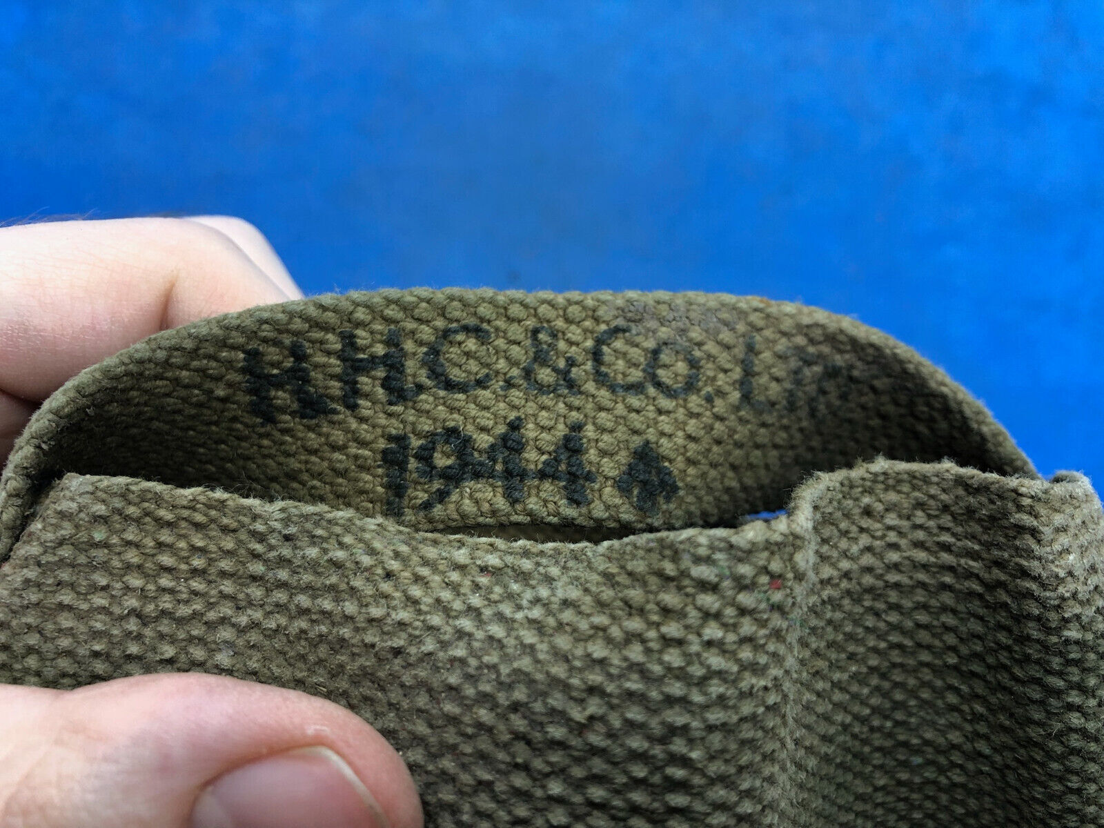 WW2 British Army 37 Pattern Webbing Water Bottle Carrier Harness - 1944 Dated - The Militaria Shop