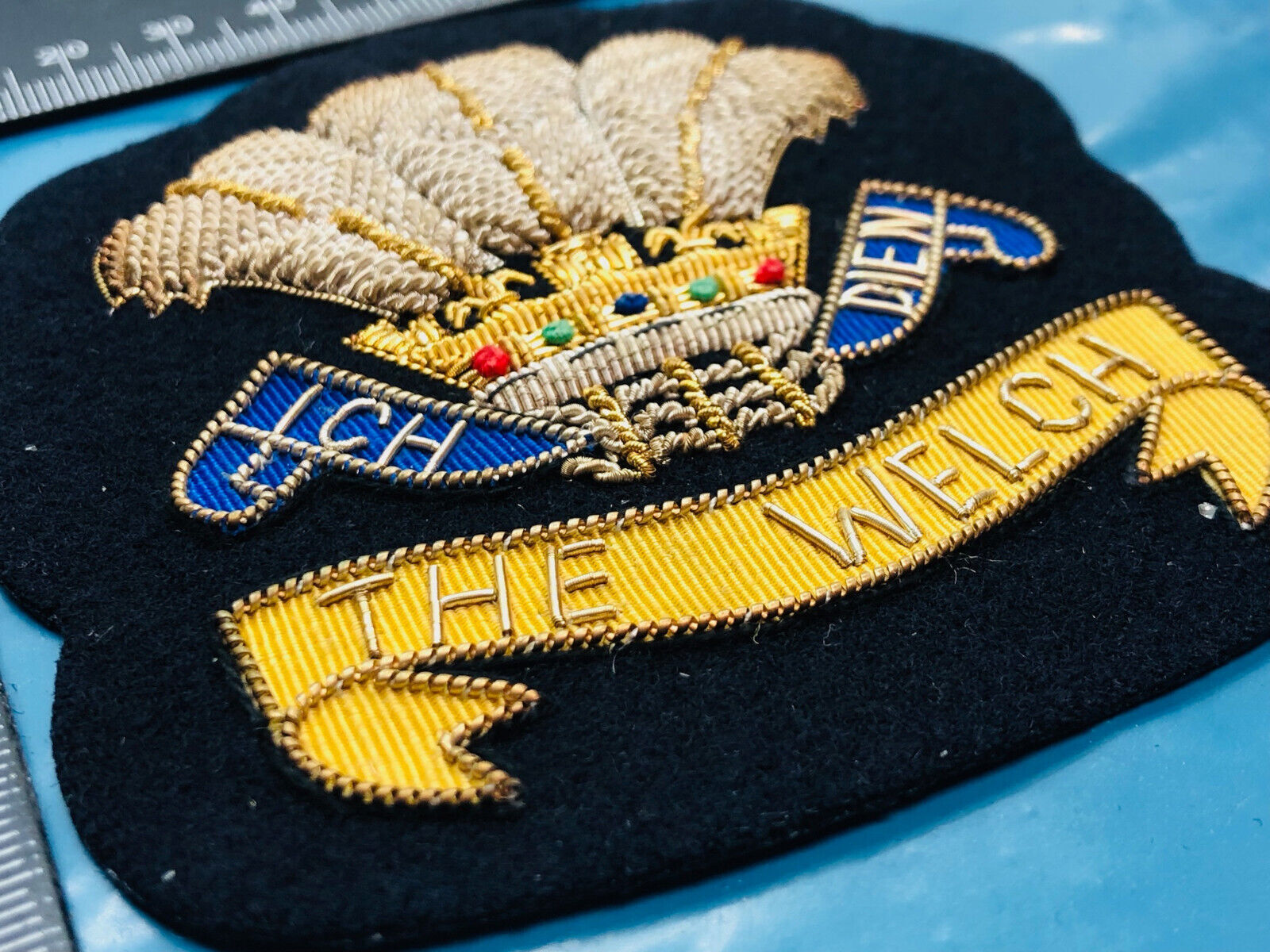 British Army Bullion Embroidered Blazer Badge - The Welch Regiment - The Militaria Shop