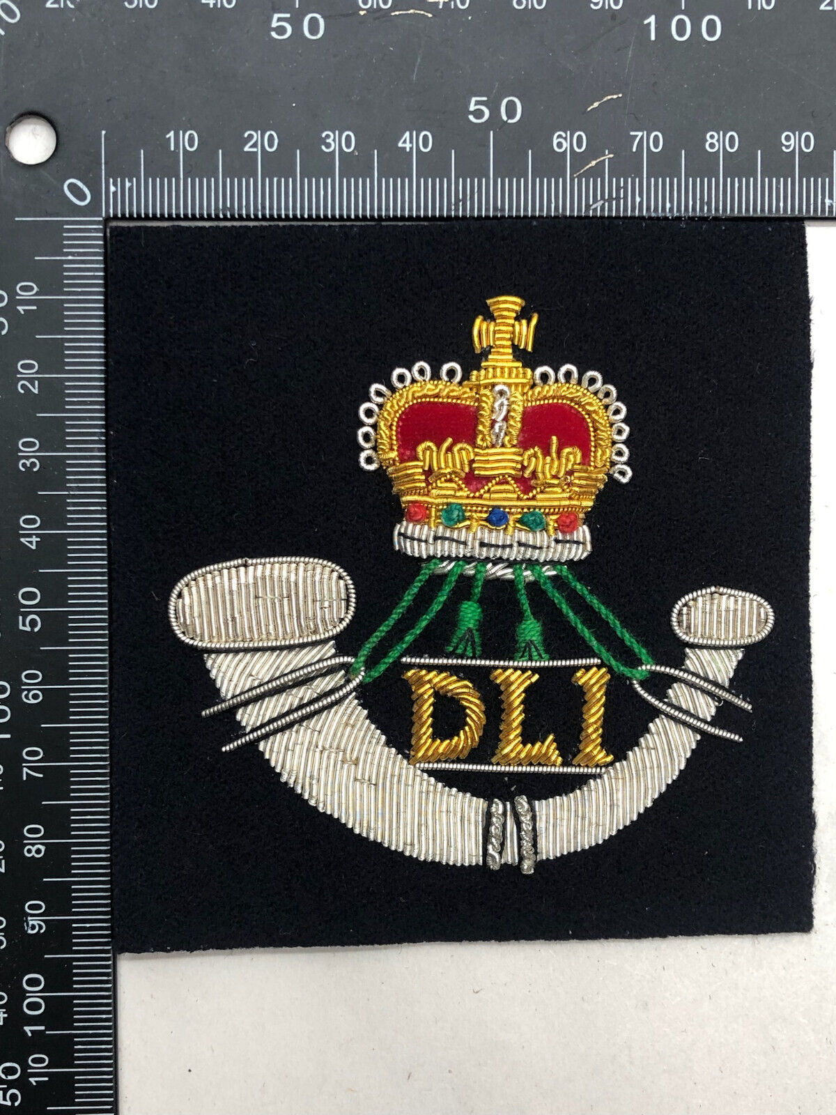 British Army Bullion Embroidered Blazer Badge - Durham Light Infantry - The Militaria Shop