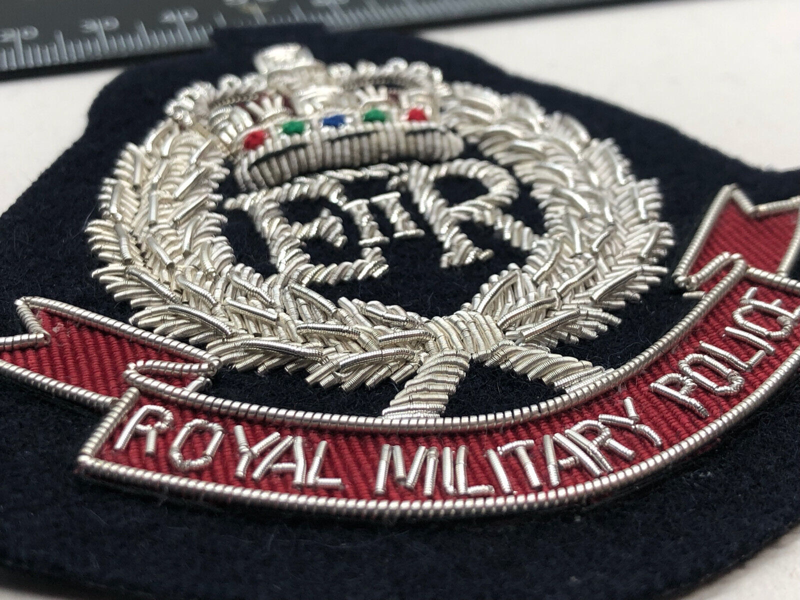 British Army Bullion Embroidered Blazer Badge - Royal Military Police - The Militaria Shop