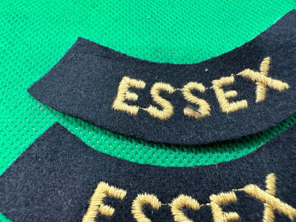 Original WW2 British Home Front Civil Defence Essex Shoulder Titles - The Militaria Shop