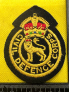 Original WW2 - 1952 British Home Front Civil Defence Service King's Crown B - The Militaria Shop