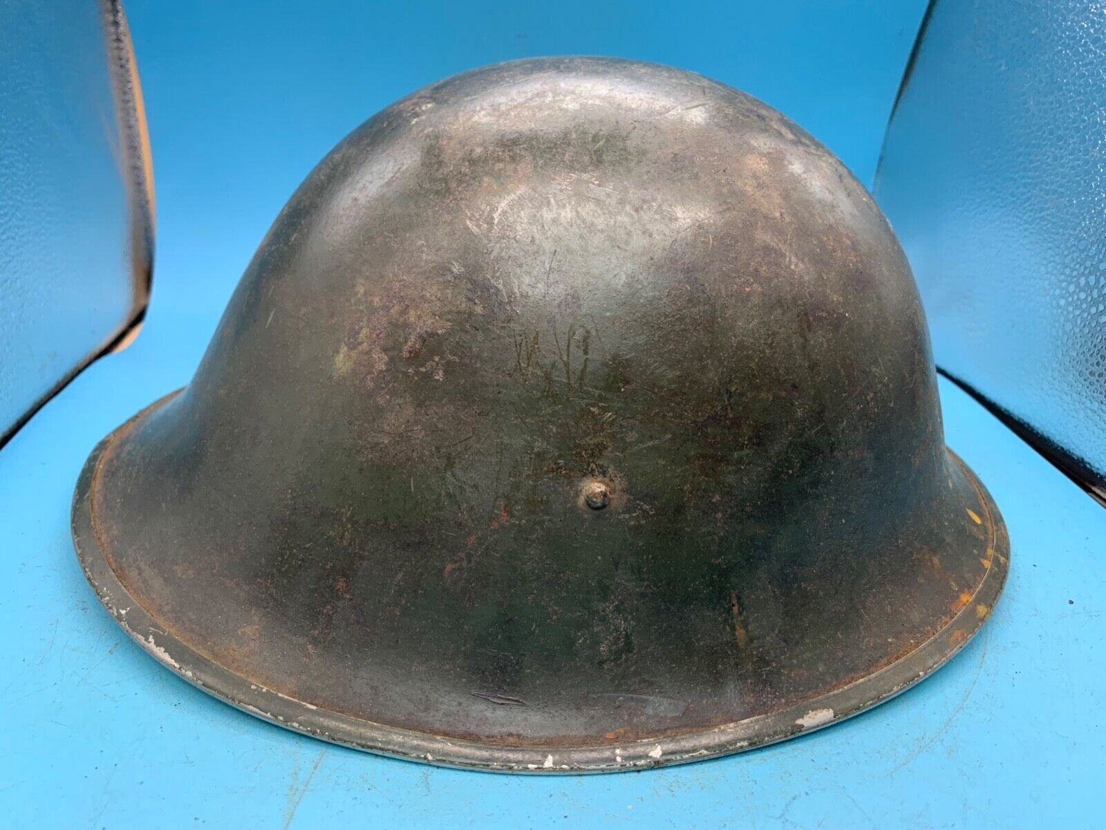 WW2 Mk3 High Rivet Turtle - British / Canadian Army Helmet - Good Original - The Militaria Shop