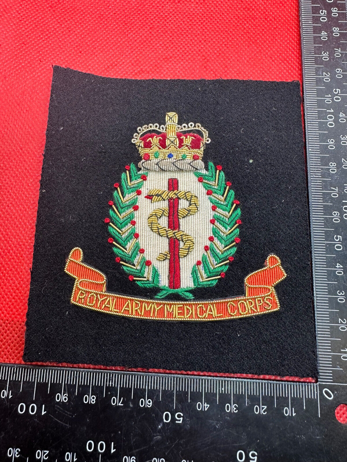 British Army Bullion Embroidered Blazer Badge - RAMC Royal Army Medical Corps - The Militaria Shop