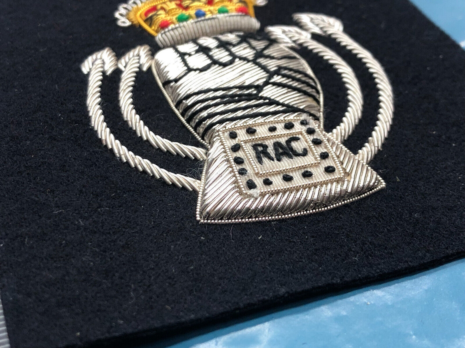 British Army Bullion Embroidered Blazer Badge - Royal Armoured Corps - The Militaria Shop
