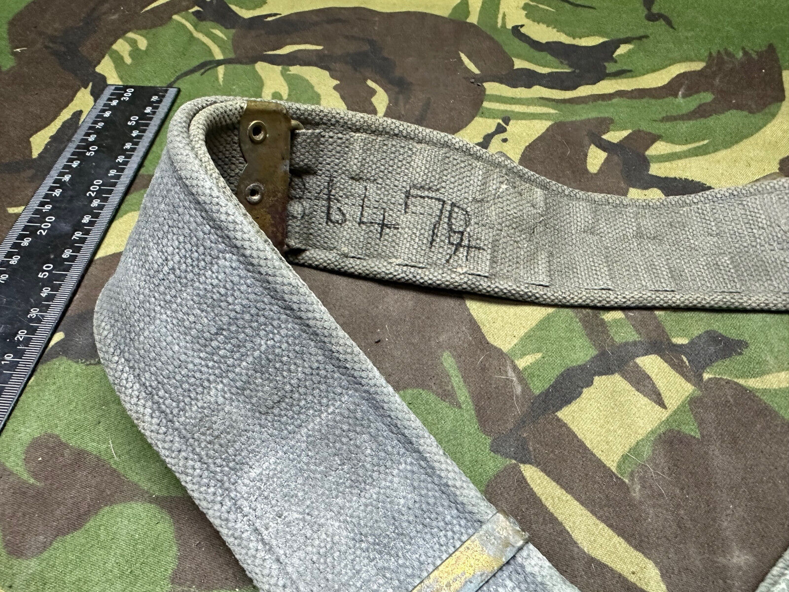 Original British Royal Air Force RAF Blue WW2 37 Pattern Belt - 38" Waist M - The Militaria Shop