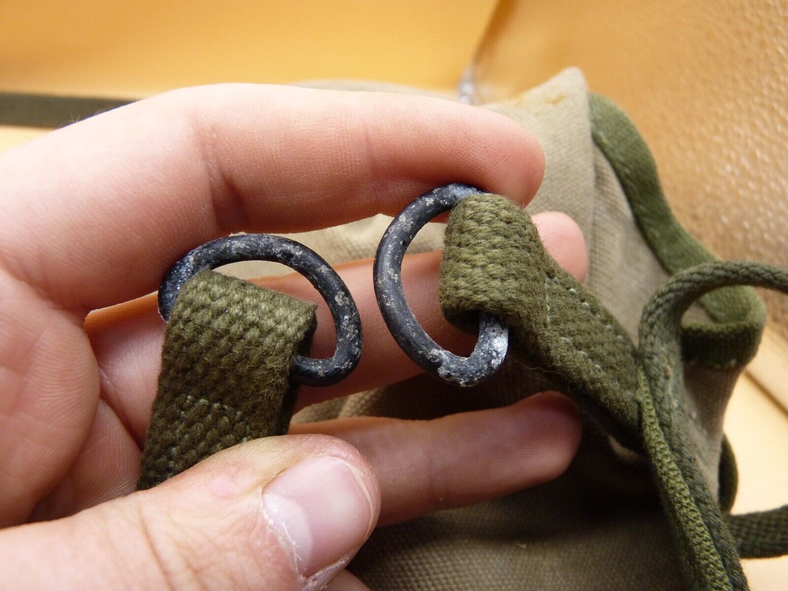Original WW2 US Army M1928 Haversack Pack Tail - 1944 Dated - The Militaria Shop