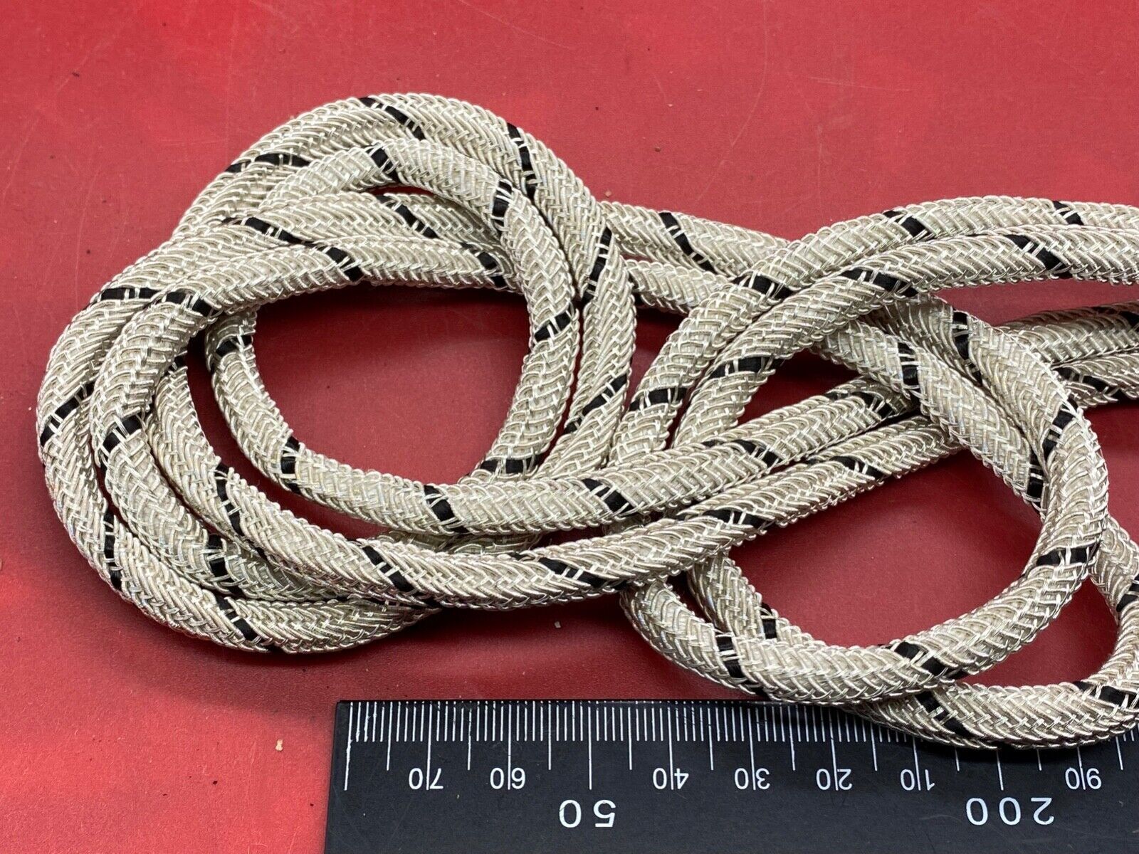 German Army Officer's Black and Silver Braid Lanyard / Aguillette. - The Militaria Shop