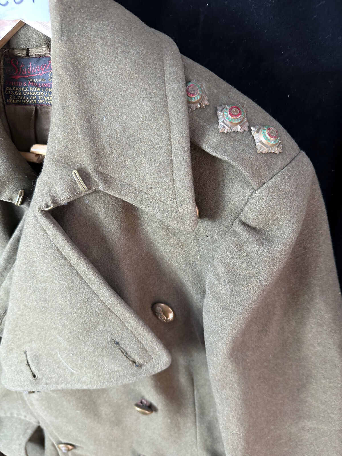 Original WW2 British Army Officers Captains Greatcoat - Savile Row Tailor - The Militaria Shop