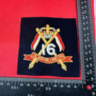 British Army 16th The Queen's Lancers Regiment Embroidered Blazer Badge - The Militaria Shop