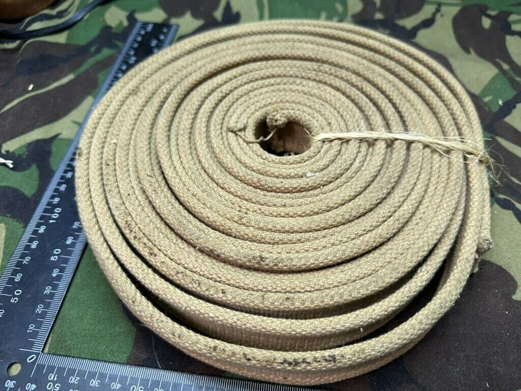 WW2 British Army Webbing Roll SMLE / Bren Sling Type Material Approx 160" x - The Militaria Shop