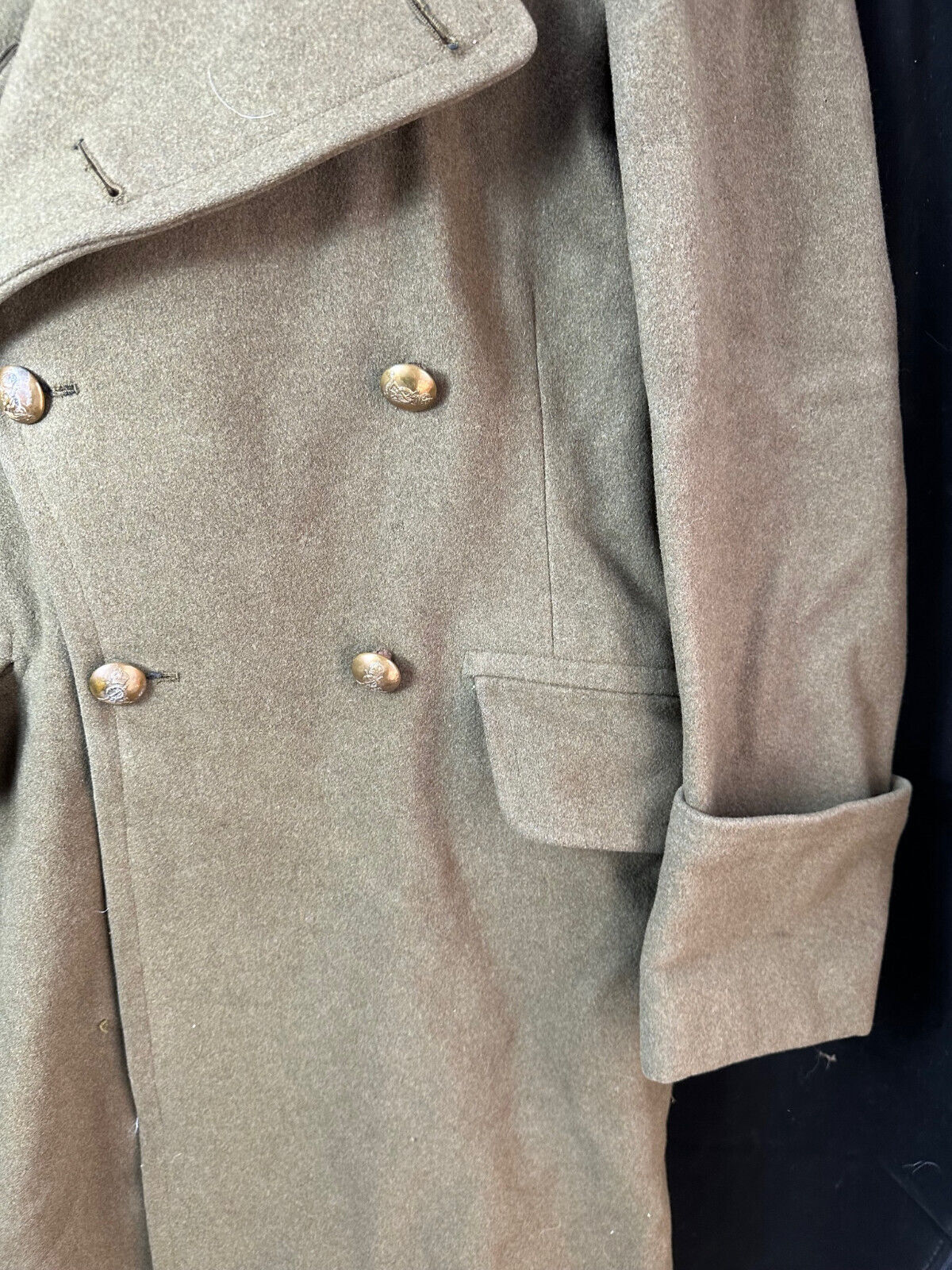 Original WW2 British Army Officers Captains Greatcoat - Savile Row Tailor - The Militaria Shop