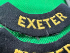 Original WW2 British Home Front Civil Defence Exeter Shoulder Titles - The Militaria Shop
