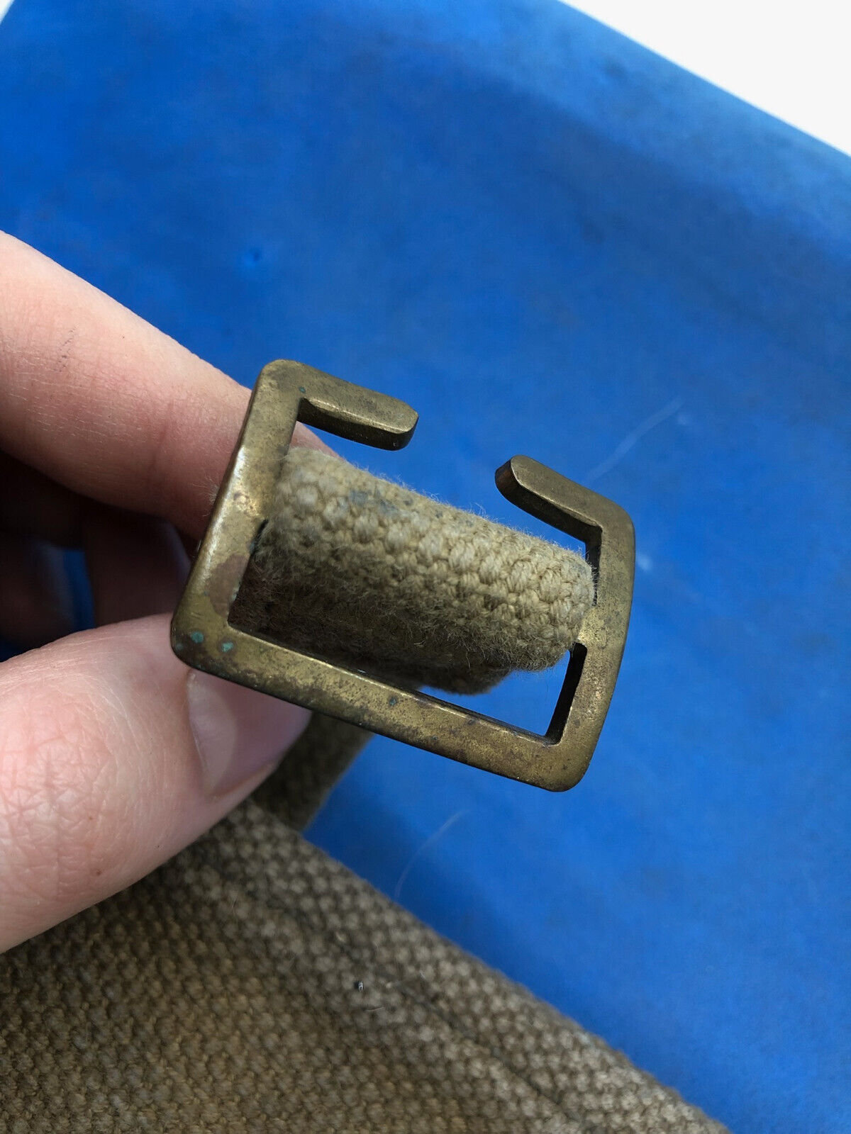 WW2 British Army 37 Pattern Webbing Water Bottle Carrier Harness - 1944 Dated - The Militaria Shop
