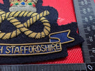 British Army Bullion Embroidered Blazer Badge - South Staffordshire -Kings Crown - The Militaria Shop