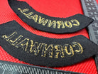 Original WW2 British Home Front Civil Defence Cornwall Shoulder Titles - The Militaria Shop