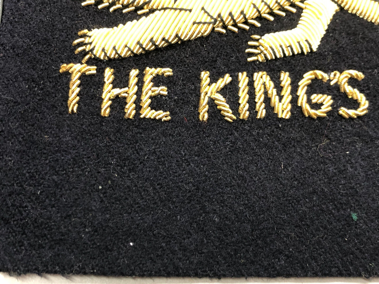 British Army Bullion Embroidered Blazer Badge - The King's Own Regiment - The Militaria Shop