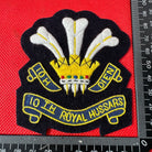 British Army 10th Royal Hussars Regiment Embroidered Blazer Badge - The Militaria Shop