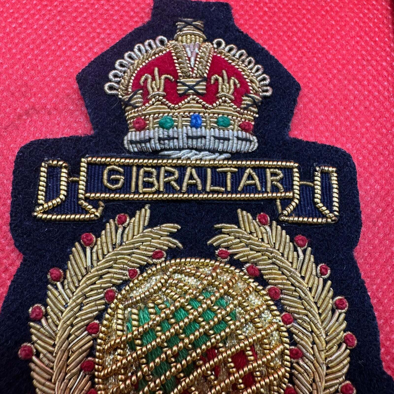British Army Bullion Embroidered Blazer Badge - Royal Marines - Kings Crown - The Militaria Shop