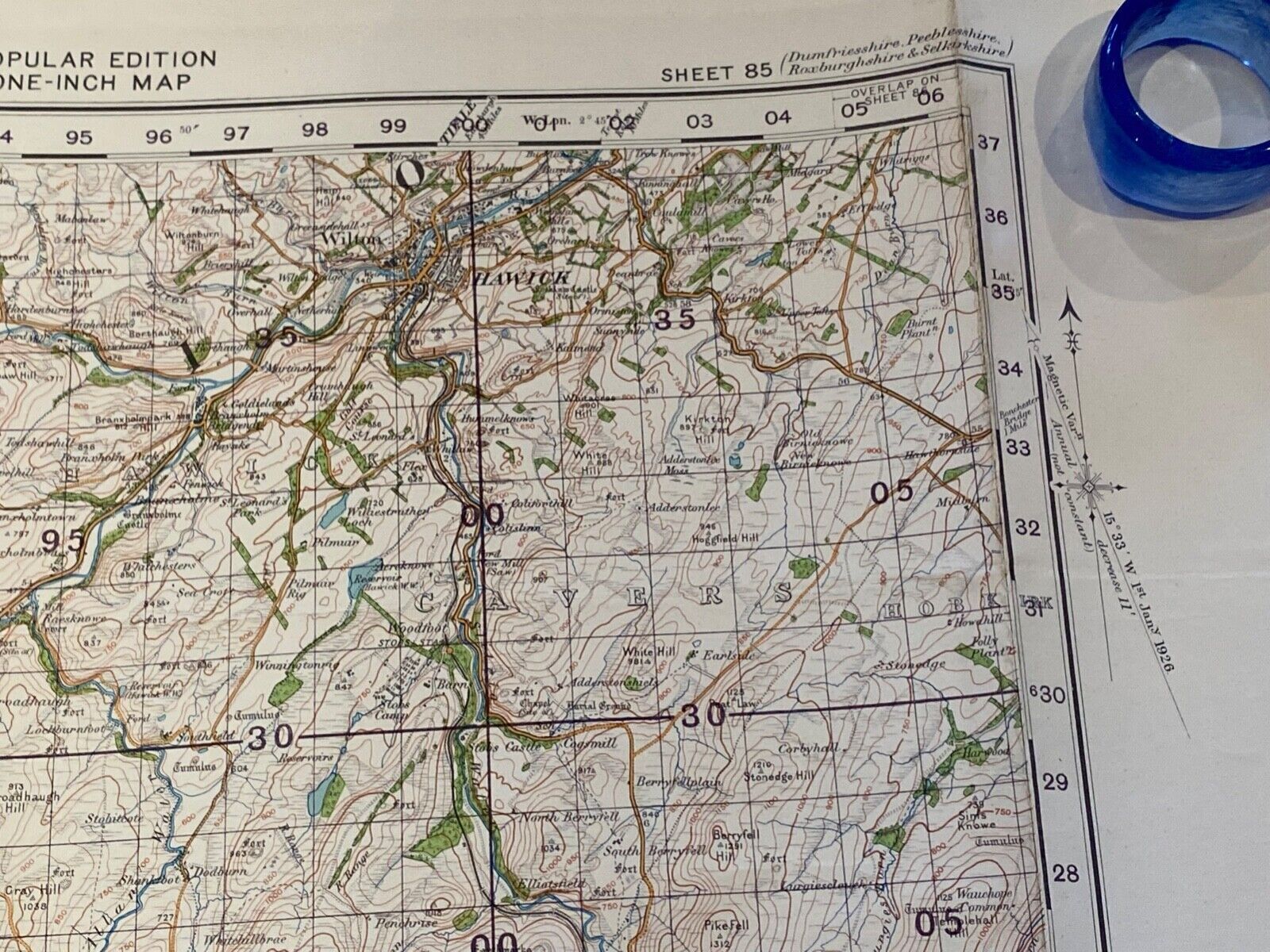 Large WW2 British Army - 1933 dated General Staff map of HARWICK & ESKDALE. - The Militaria Shop