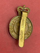British Army Post 1953 Queen's Crown Brass and White Metal Cap Badge. - The Militaria Shop
