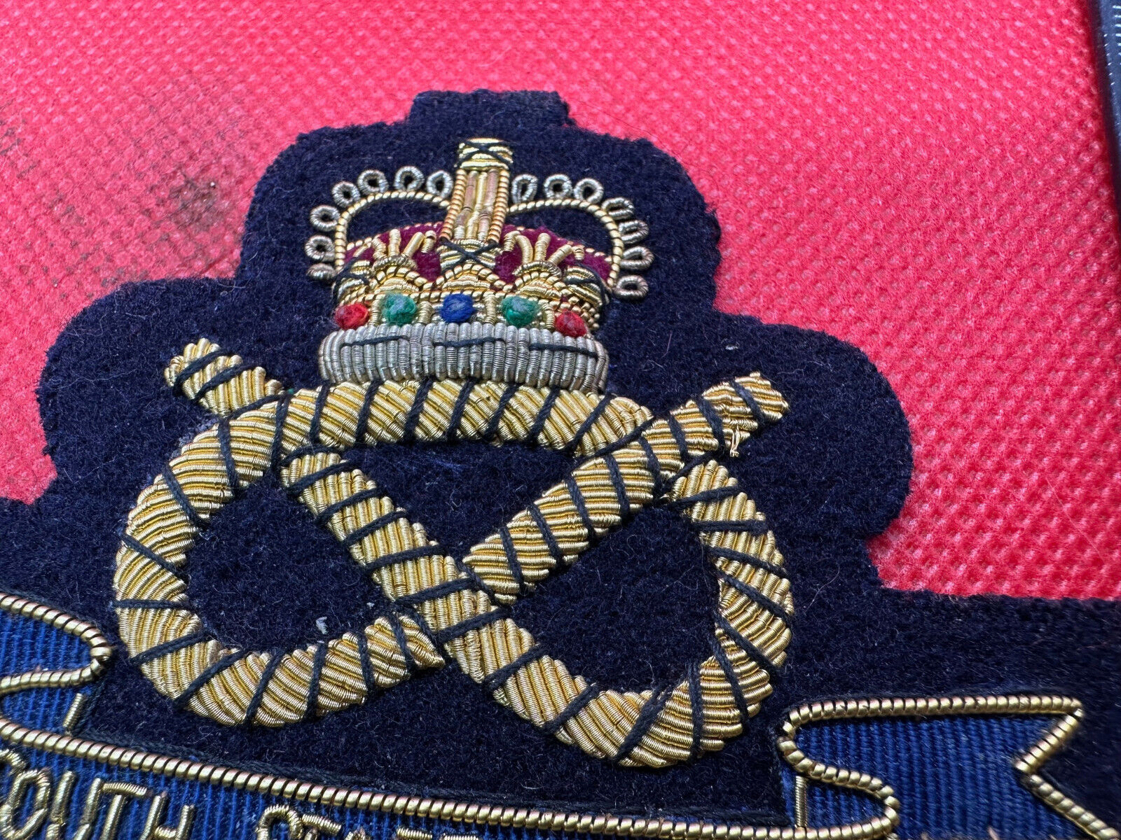British Army Bullion Embroidered Blazer Badge - South Staffordshire Regiment - The Militaria Shop