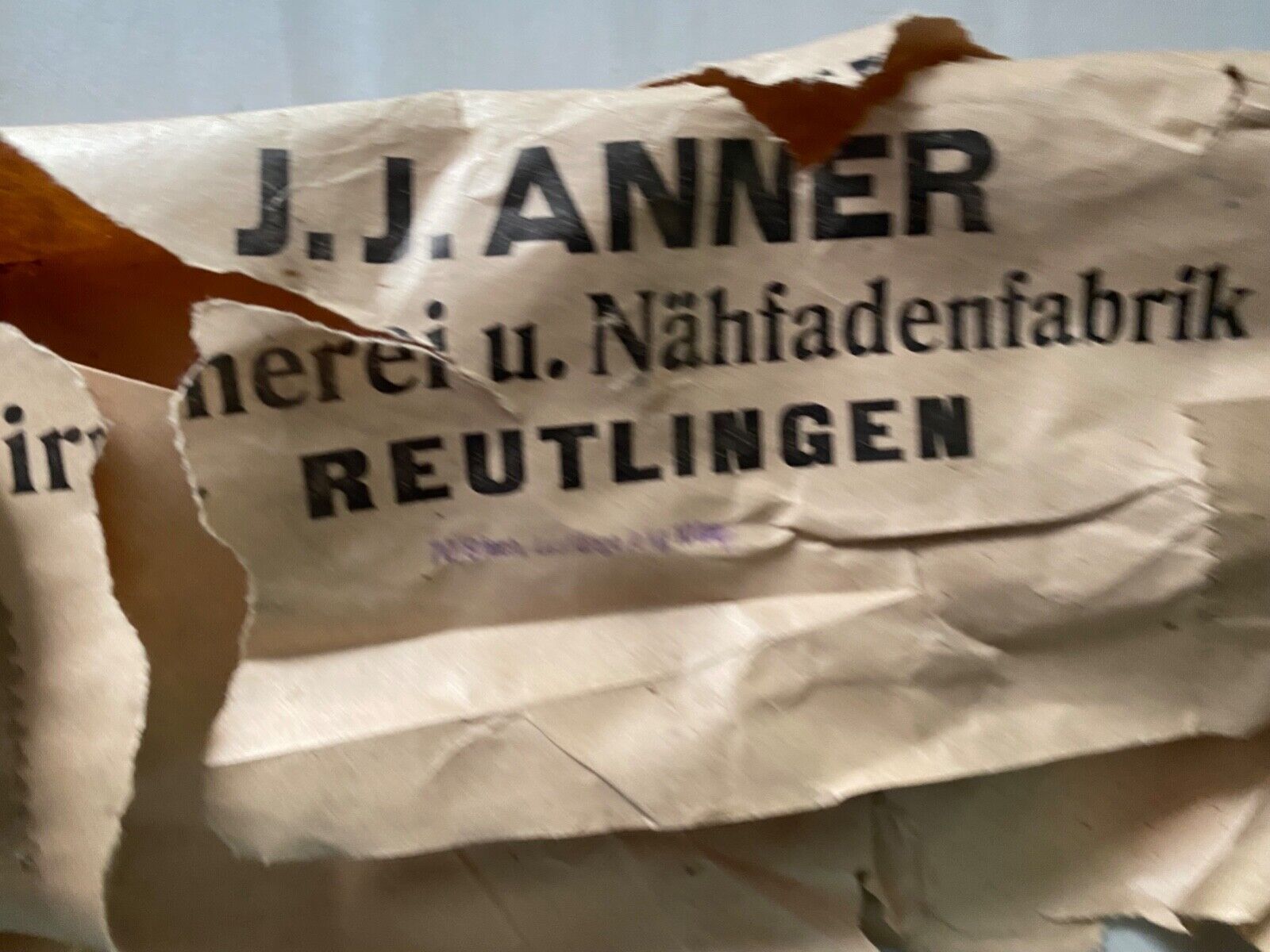 WW2 German Army Thread Packet Wrapping - thread is sold in our other listings. - The Militaria Shop