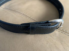 Aker Black Leather Pistol Police Belt - Varied Sizes - Hidden Coin Compartment - The Militaria Shop