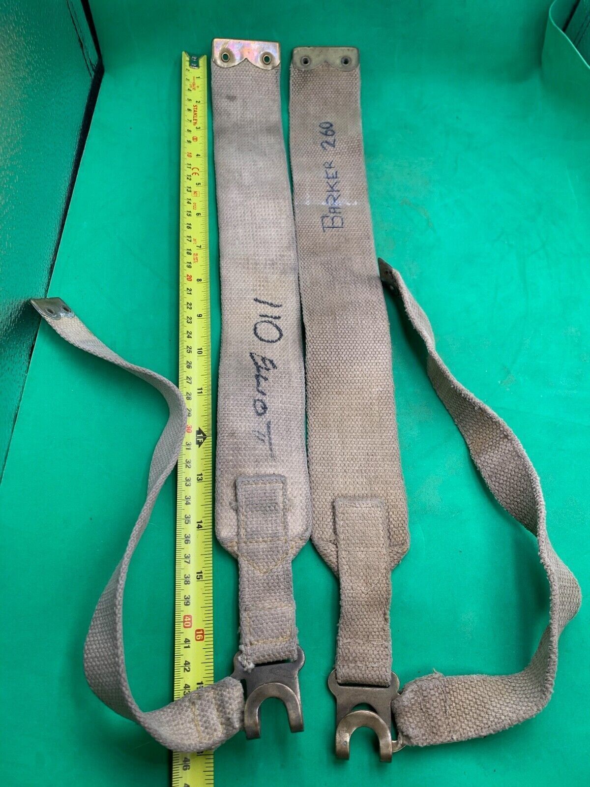 Original WW2 Pattern British Army L Straps Pair - 37 Pattern Webbing Haversack - The Militaria Shop