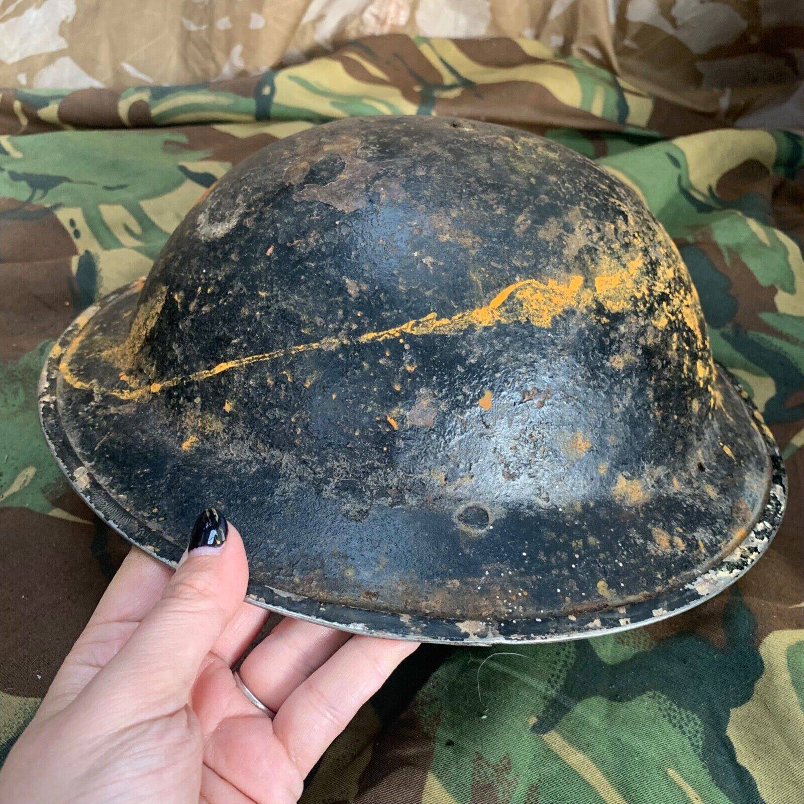 Original WW2 British Style South African Mk2 Army Combat Helmet & Liner - The Militaria Shop