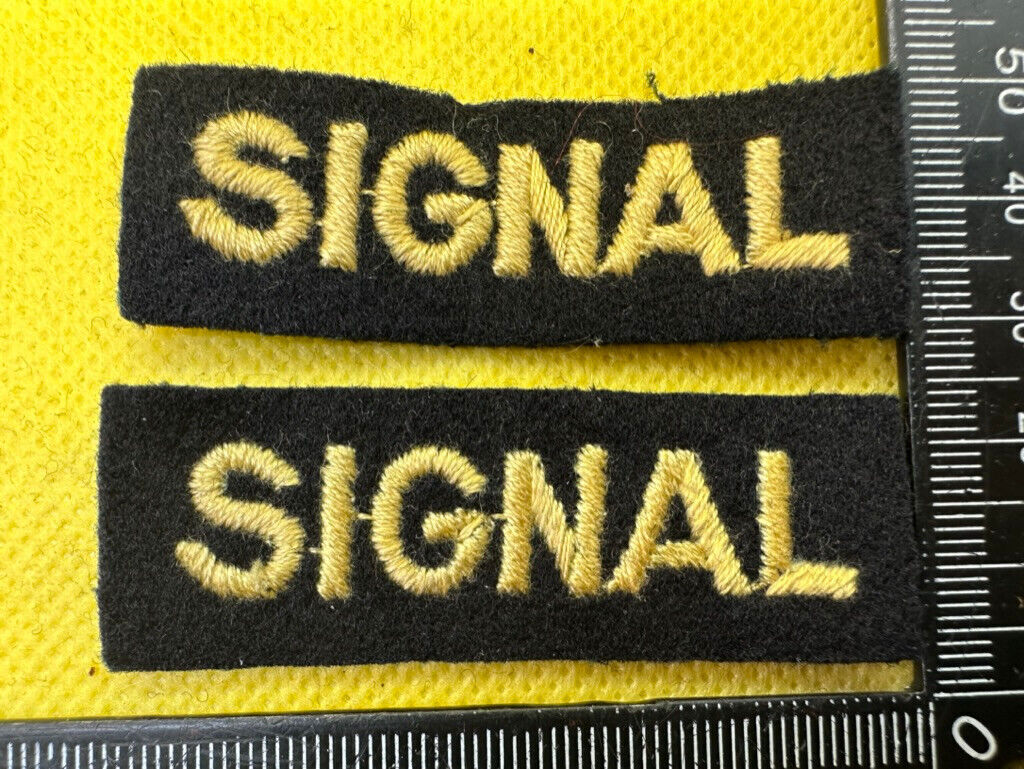 Original WW2 British Home Front Civil Defence Signal Shoulder Titles - The Militaria Shop