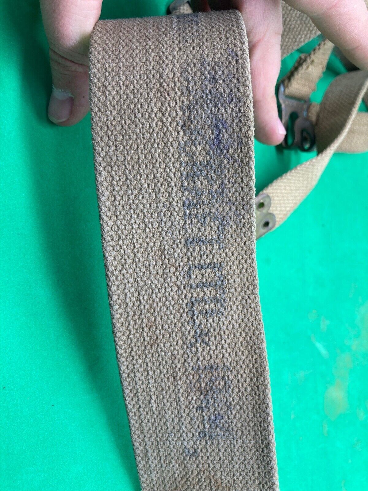 Original WW2 Pattern British Army L Straps Pair - 37 Pattern Webbing Haversack - The Militaria Shop