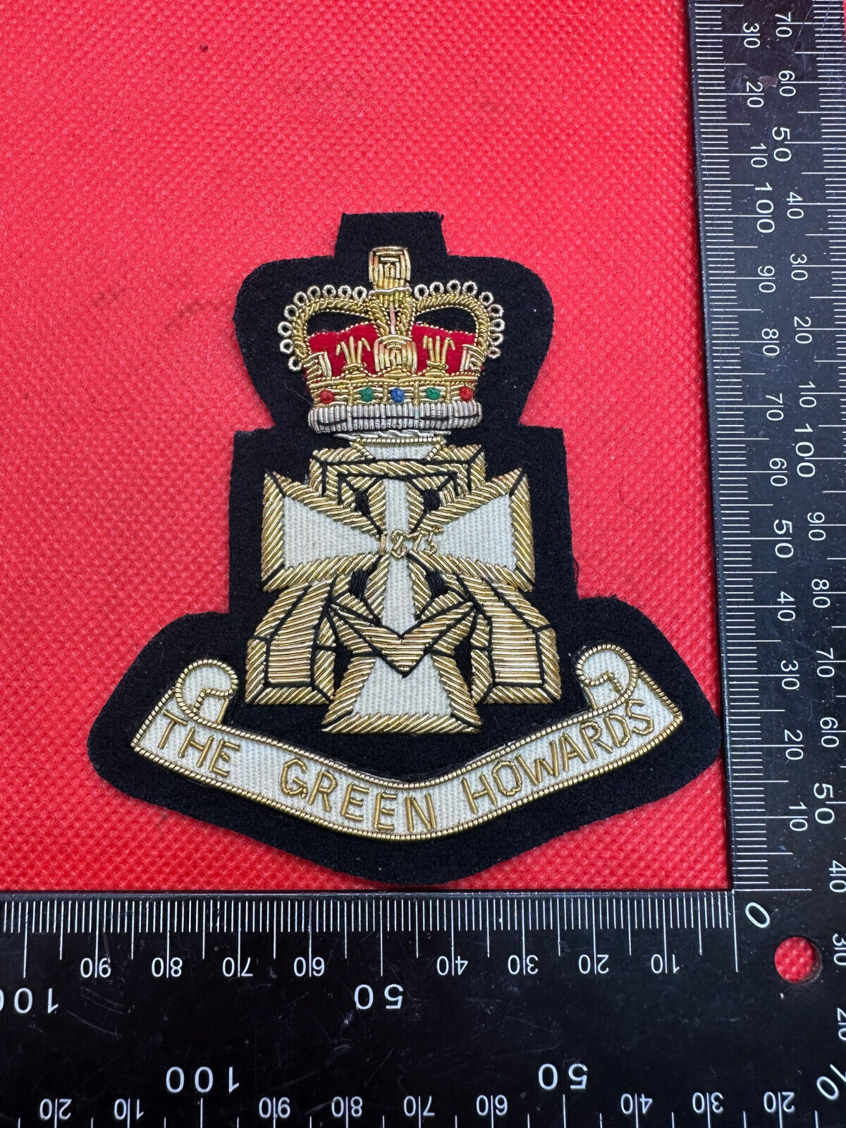 British Army Bullion Embroidered Blazer Badge - The Green Howards - The Militaria Shop