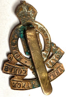 WW1 / WW2 British Army - Royal Army Ordnance Corps brass cap badge. - The Militaria Shop