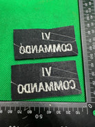 VI 6th Commando British Army Shoulder Titles - WW2 Onwards Pattern - The Militaria Shop