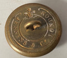 Victorian Crown 5th Dragoon Guards brass tunic button - approx 24mm - The Militaria Shop
