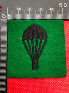 Course Trained Parachute Badge Paratrooper Bulb British Army - Black on Green - The Militaria Shop