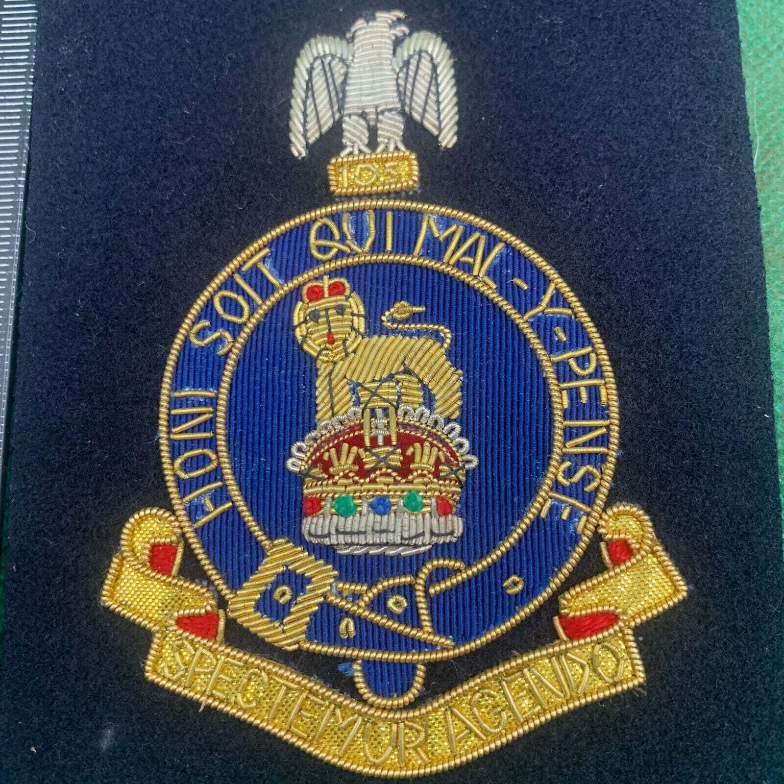 British Army Bullion Embroidered Blazer Badge - 1st Dragoon Blues & Royals - The Militaria Shop
