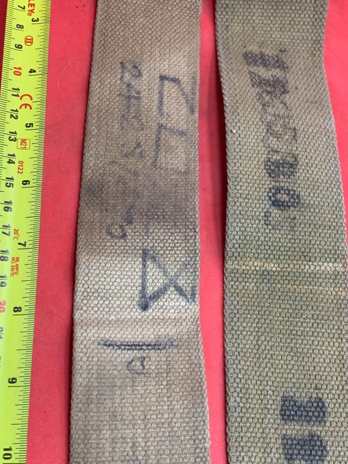 Original WW2 Pattern British Army L Straps Pair - 37 Pattern Webbing Haversack - The Militaria Shop