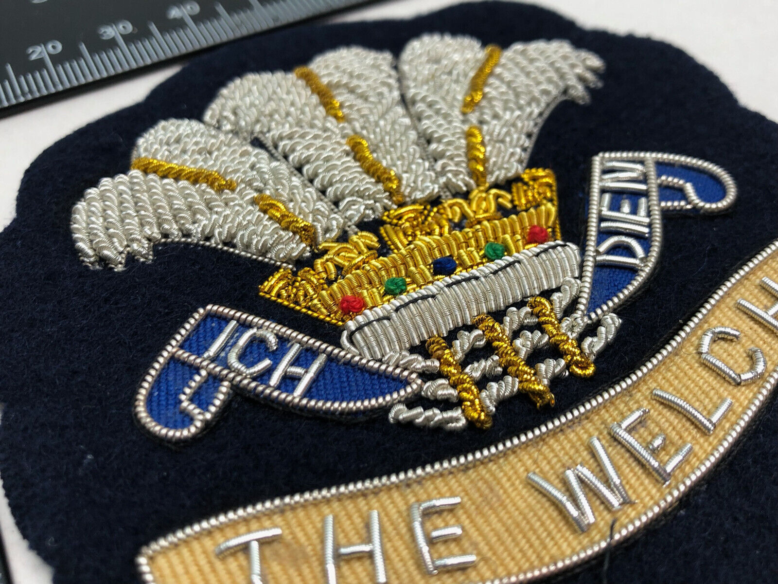 British Army Bullion Embroidered Blazer Badge - The Welch Regiment - The Militaria Shop